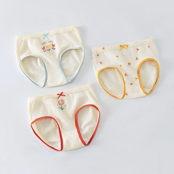 Bloomers for Toddler Girls 6-7 Years Baby Girls Panties Girls Underwear Comfor t Panty Briefs Toddler Undies Girls' Breathable Underwear 3 PCS Beige