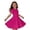 Hot Pink, variant on lnmuld Girls' Short Sleeve Rib Knit Solid Color Dress Toddler Kids Summer Casual Party Comfortable Outfit Color:Purple,Size:6-7 Years