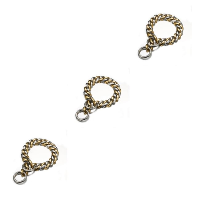 Billuyoard resistente y duradero para un control mejorado Collar de cadena de acero para perros Collares para perros Collar para perros Oro + Type1 NO1