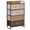 8#Brown,MDF, variant on Homcom 5-Drawer Dresser,Fabric Chest Of Drawers,2-Tier Storage Organizer for Bedroom Entryway,Tower Unit with Steel Frame Wooden Top,Maple Wood,Multicolor Linen Furniture Bedroom Bedroom Storage