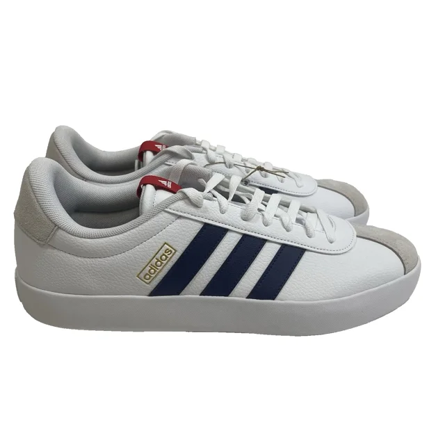 Adi-das Original VL Court 3.0 Grand Skateboard Sneaker Men 13 White Suede ID6287