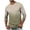 Khaki, variant on Mens T-Shirts Fashion Gradient 3/4 Sleeve Pullover Tops Casual Ribbed Knit Round Neck Top for Everyday Wear(Green,Large)