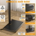 thumbnail image 6 of TAVR Furniture Universal TV Floor Stand with Mount for 32 to 60 inch Flat Screens, Swivel Adjustable Corner TV Standing for Bedroom Small Space, Black, 6 of 10