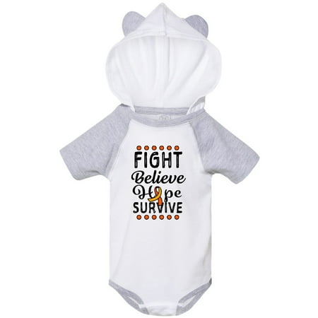 

Inktastic Leukemia Awareness Fight Believe Hope Fight Gift Baby Boy or Baby Girl Bodysuit