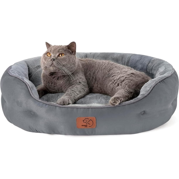 OGAGU Cama para Gato Mediano, Cama para Perro Chico o Mediano, Cama para Mascota Lavable en Maquina,
