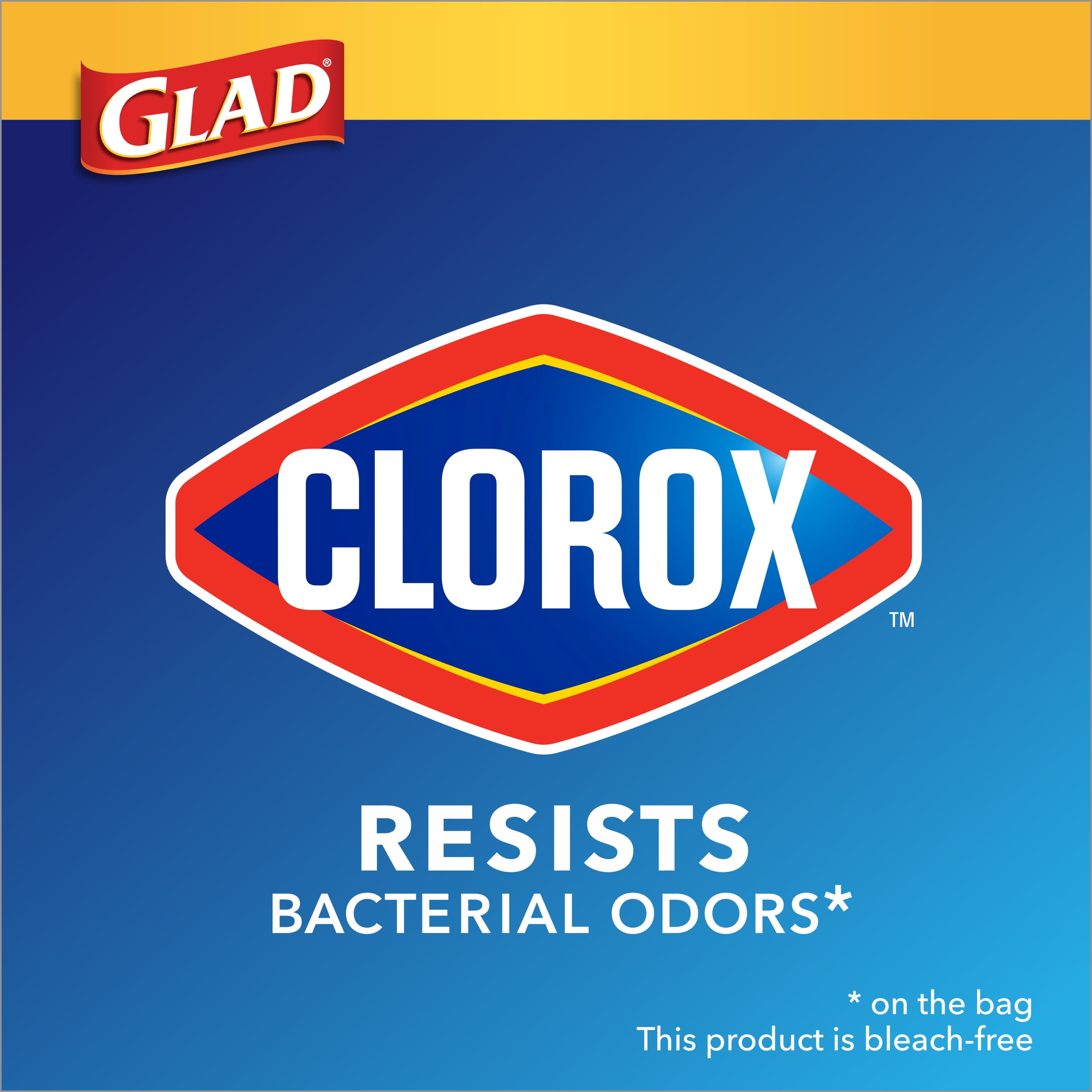  Glad Small Drawstring Trash Bag with Clorox, 4 Gal Lemon Fresh  Bleach Scent 80 Ct (Package May Vary) : Health & Household