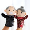 thumbnail image 3 of KAKOWELY Marionetas de mano, juguete divertido para niños, juego de rol familiar, marionetas de mano (abuelo), 3 of 5