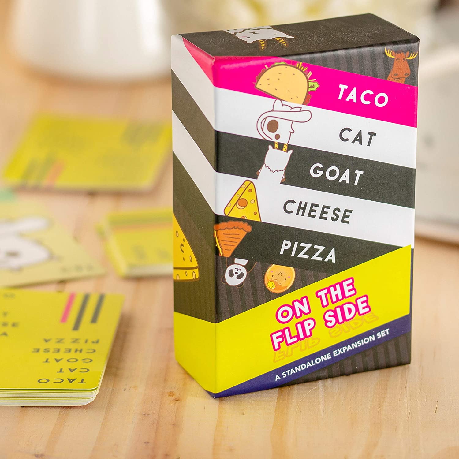 Taco Cat Goat Cheese Pizza - Spanish Edition! ¡Taco Gato Cabra Queso Pizza  - Edición Española! Ages 8+, 10-15min Play time, 2-8 Players