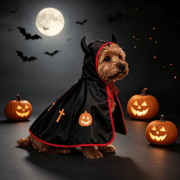 Pet Vampire Cloak Cape Costume Clothes, Adjustable Black Red Pets Devil Accessories Outfit Decor Cowl for Small Cats Dogs Animals Halloween Party Pets Cosplay
