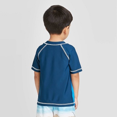 Disney Toddler Boys 2-Tone Blue Mickey Mouse Rash Guard Swim Shirt 4T - image 3 of 3
