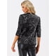 thumbnail image 4 of Chaqueta elegante Allegra K Disfraz de navidad con lentejuelas terciopelo manga 3/4 sin cuello Color Plata XS, 4 of 6