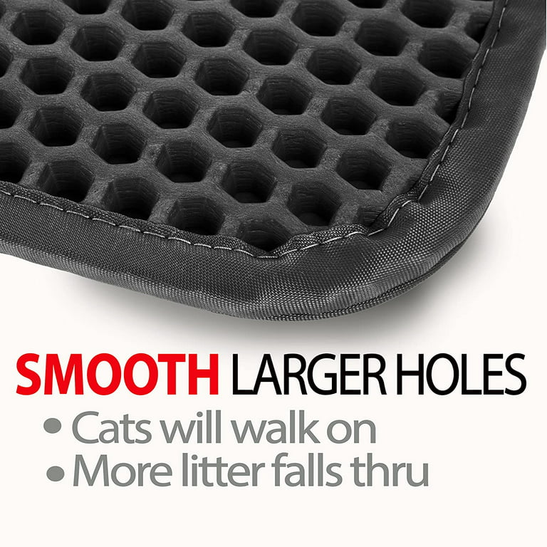  PetLike Cat Litter Mat, Thick Litter Trapping Mat, Durable  Litter Box Mat Waterproof, Indoor Mat Washable Mats with Non-Slip Backing,  Soft on Kitty Paws and Easy to Clean, Phthalate Free 
