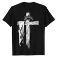 thumbnail image 2 of COSFO Easter Tshirts Shirts for Men Short Sleeve Jesus Cross Graphic Tees Summer Crew Neck Loose Fit Tops, 2 of 5