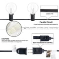thumbnail image 6 of Lapalife Globe String Lights, 30Ft Patio Lights with 30 G40 LED Bulbs Waterproof Outdoor String Lights Connectable Hanging Light for Backyard, 6 of 8