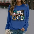 thumbnail image 1 of TINZ Sweat à Capuche Léger pour Femmes, Motif Vache Mignon, Col Rond, Manches Longues, Fermeture Éclair Complète, Crop Top, 1 of 3