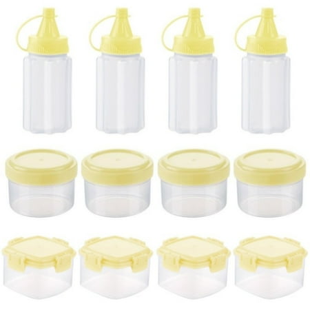 

12Pcs/set Portable Spices Bottle Sauce Box Squeeze Bottles Spice Jar For Kitchen Bbq