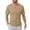 Khaki, variant on Men's Fashion Solid Color V Neck T Shirt Casual Comfortable Breathable Top Custom T Shirts Microfiber Tee Shirts for Men Big Man Shirts