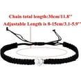 thumbnail image 4 of 14KWhite Gold Plated Initial Heart String Bracelets for Women Men Teen Girls Boys Handmade Rope Braided Bracelet Minimalist Jewelry Matching Couple Bracelets, 4 of 4
