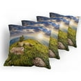 thumbnail image 5 of Ambesonne Mountain Throw Pillow Cover 4 Pack, 3 Behind Boulders, 24", Green Yellow Blue, 5 of 7