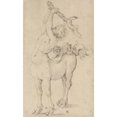 thumbnail image 2 of Hans Baldung 11x14 Black Ornate Wood Framed Double Matted Museum Art Print Titled: Kentaur and Putto (1513-15), 2 of 5