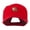 Red, variant on Hawk Head Mascot Embroidered Cap - Khaki OSFM