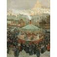thumbnail image 2 of Louis Abel-Truchet 15x18 Gold Ornate Wood Frame and Double Matted Museum Art Print Titled - Fairground with the Sacre-Coeur in the Background (1904), 2 of 4