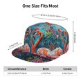 thumbnail image 2 of Flat Bill Trucker Hats for Women Men - Romantic Flamingo Pair Adjustable Flat Baseball Cap Snapback Hats Dad Hats for Men, 2 of 7