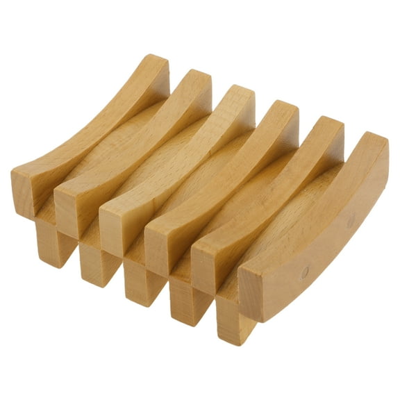 Unique Bargains 1 Pc Portable Soap Dish Square Brown Soap Dish for Bathroom Kitchen 4.33"x3.54"x1.57"