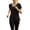 Black, variant on Womens Tops Women'S Summer Lightweight V Neck Short Sleeved Shirt with Padded Collar and Flared Skirt Solid Colored Pullover Base Layer Shirt Beige L