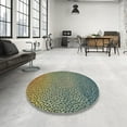 thumbnail image 4 of Ahgly Company Machine Washable Indoor Round Transitional Mocha Brown Area Rugs, 7' Round, 4 of 7