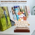 thumbnail image 5 of OUNONA Wood Creative Calendar Household Perpetual Calendar Multi 1Pcs, 5 of 7