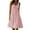 Pink, variant on Danhjin Summer Dresses for Women Casual Solid Color Sleeveless Hem Flowy Tiered Beach Party Midi Dress