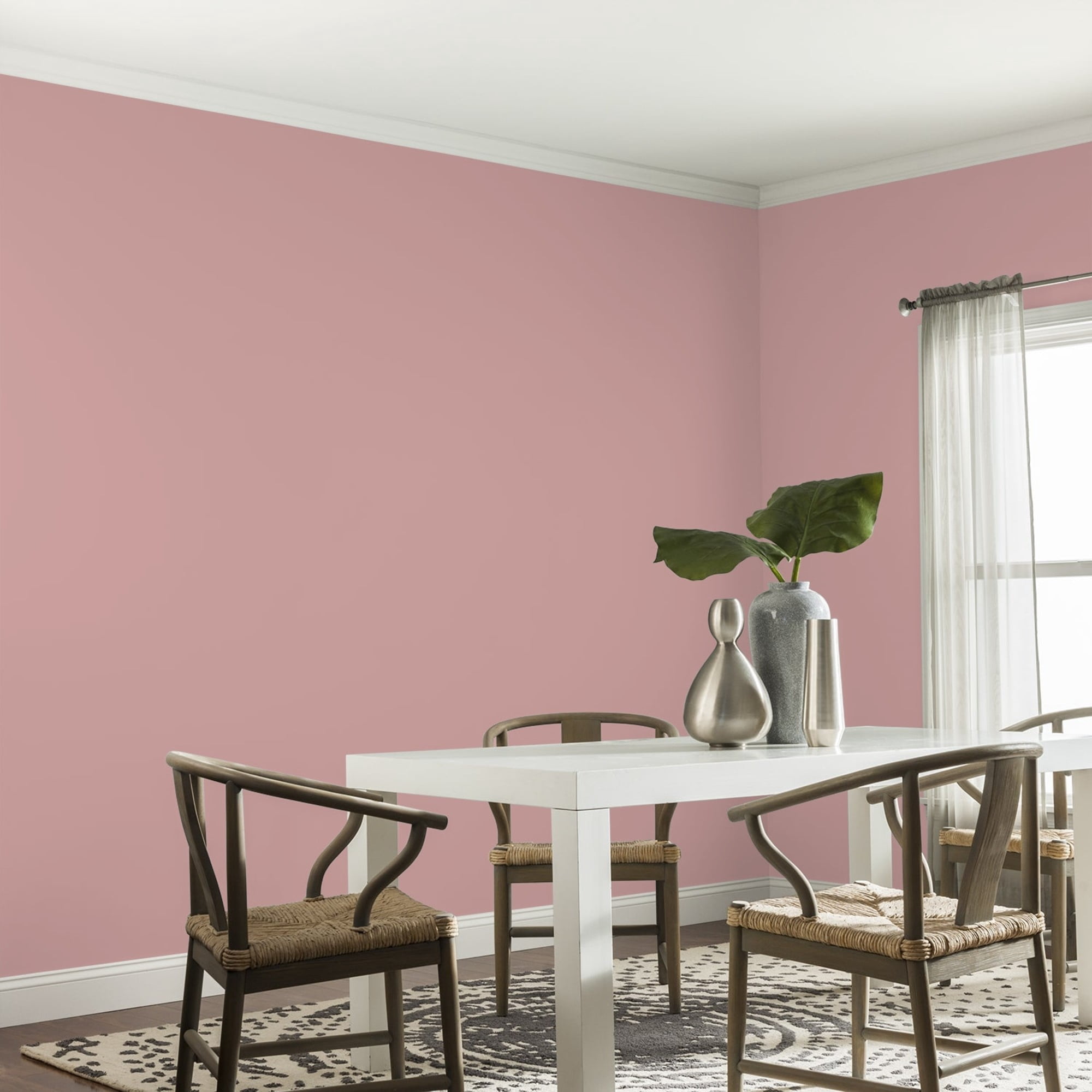 Glidden One Coat Pepperberry / Pink Eggshell Interior Paint with Primer, 1 Gallon