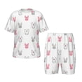 thumbnail image 1 of Fotbe Girl Rabbit Pijama Estampada de 2 Piezas para Niños – Ropa de Dormir de Manga Corta Cómoda para Niños y Niñas, Camiseta y Shorts de Algodón-Large, 1 of 6