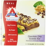 Advantage Granola Bar, Chocolate Chip, 5pc 1.7 oz bars 8.5 oz