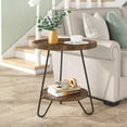 thumbnail image 5 of Tribesigns Round Side Table, 2-Tier End Table with Metal Legs, Modern Industrial Beside Table, Small Accent Table Snack Table for Living Room, Bedroom, 5 of 9