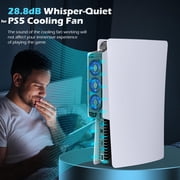 Cooling Fan for PS5 Quiet Cooler Fan with LED Light for PlayStation 5 Digital & Disc Edition Game Console-for PS5