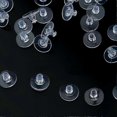 thumbnail image 5 of Farfi - 100 piezas de tapones de silicona transparentes para pendientes, tuercas de seguridad, 5 of 5