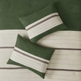 thumbnail image 3 of 7 PC Pieced Faux Suede Comforter Set Green King, 3 of 13