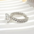 thumbnail image 2 of Veda Jewel 14K White Gold Plated 1.9 Ct Radiant Cut Diamond Ring - Solitaire with Accents Ring - Simple Design for Her - Ideal for Proposals and Lasting Memories - Celebrate Your Unique Love Story, 2 of 3