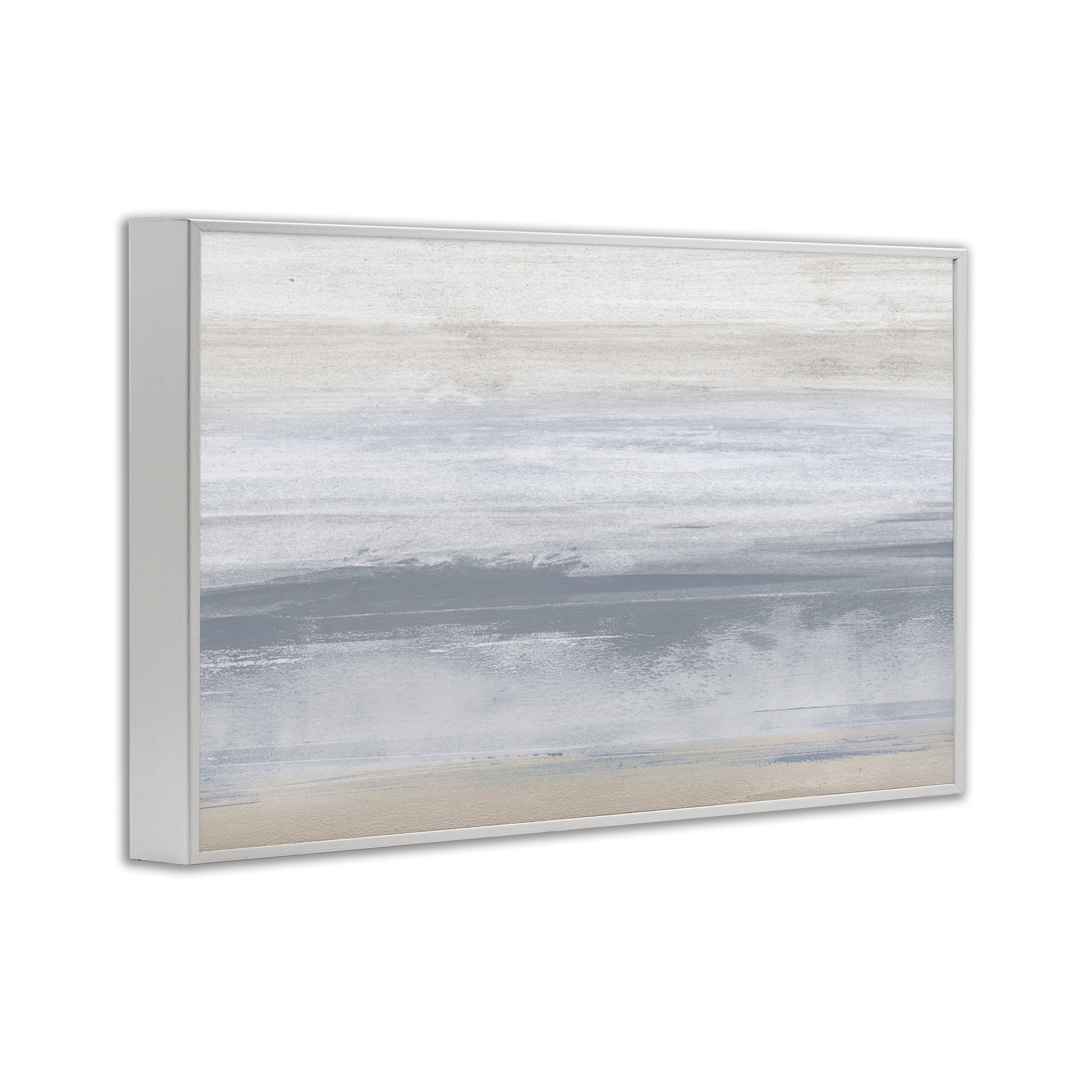 Stupell Industries Serene Blue Feeling Landscape Painting White Framed Art Print Wall Art, 30 x 20
