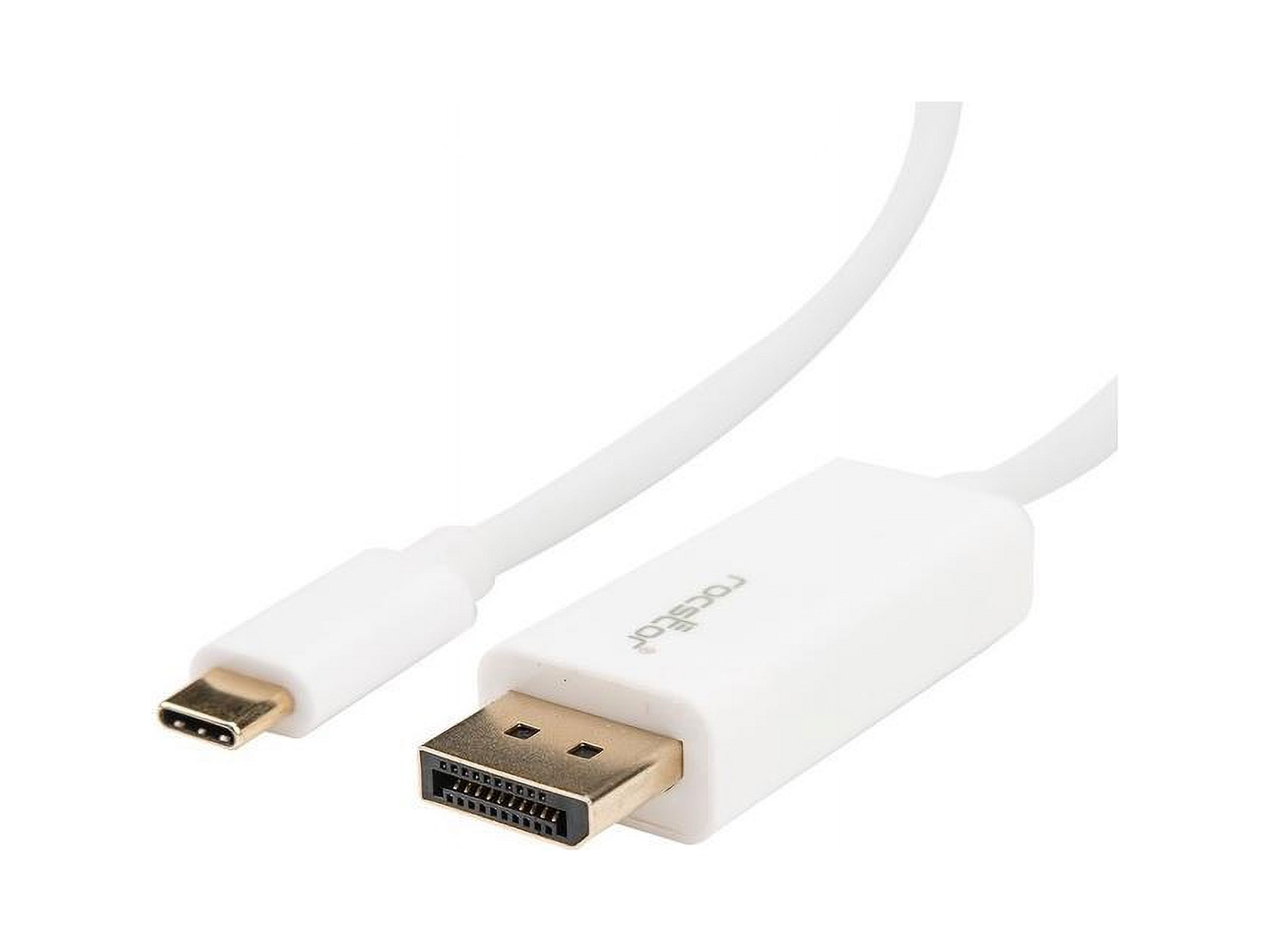Rocstor Premium 6ft / 2m USB Type C to DisplayPort 4K Cable, White