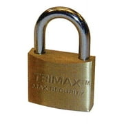 Trimax TPB1125 Marine Grade Lock W/ Solid Brass Body and Hardened 1-1/8 x 5/16 Diameter Shackle