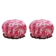 thumbnail image 2 of Pack de 2 gorros de ducha reutilizables e impermeables para baño rojo, 2 of 9