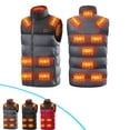 thumbnail image 1 of Chaleco calefactado USB para hombres y mujeres - Chaleco calefactor de 15 zonas con capucha, 3 ajustes de temperatura • Poliéster cortaviento • Tamaño ajustable (batería no incluida), 1 of 9