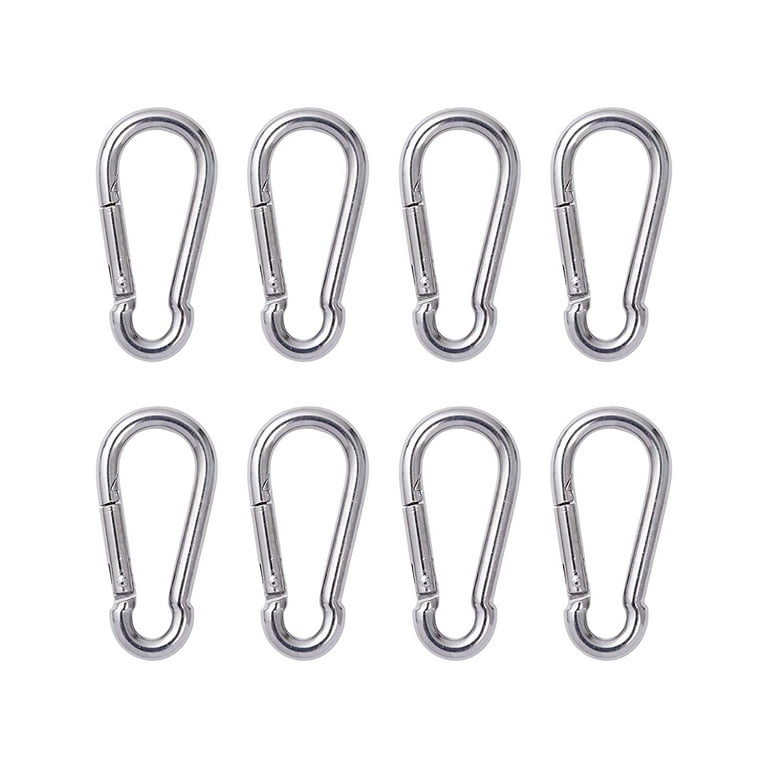 12 Pcs Small Carabiner Clip - Stainless Steel Spring Snap Hook for Bird  Feeders or Dog Leash & Harness, Quick Link Keychain(M4,40mm, can Hold  150lbs) 