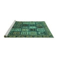 thumbnail image 2 of Ahgly Company Machine Washable Indoor Rectangle Abstract Turquoise Blue Modern Area Rugs, 2' x 3', 2 of 4