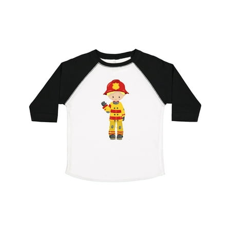 

Inktastic Fireman Firefighter Firefighting Blond Hair Gift Toddler Boy Girl T-Shirt