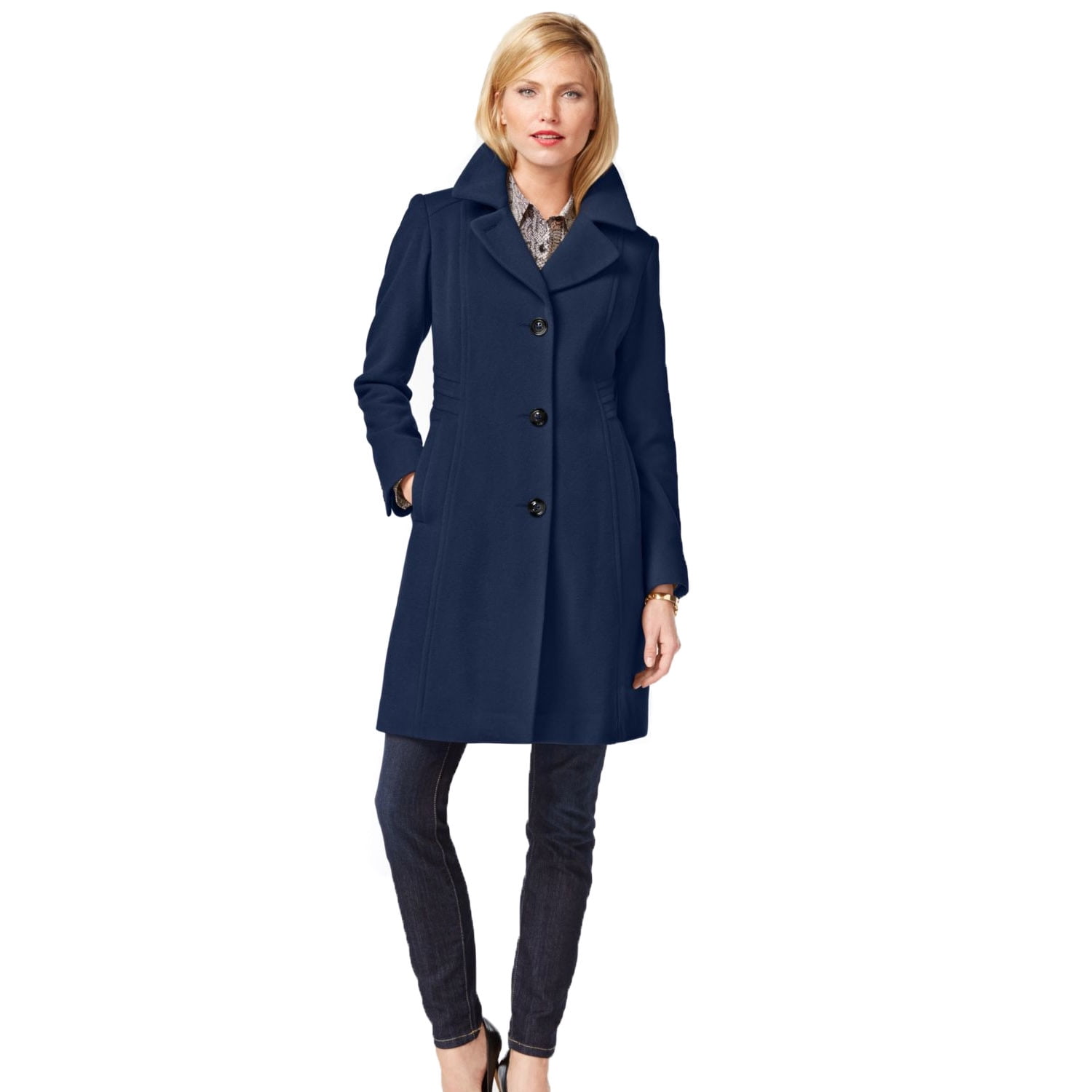 anne klein wool cashmere blend coat