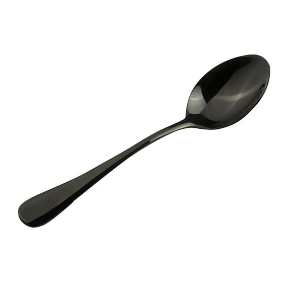 Cuchara de Acero Inoxidable Conveniente para Cocina Comedor Fiesta Café Té Negro